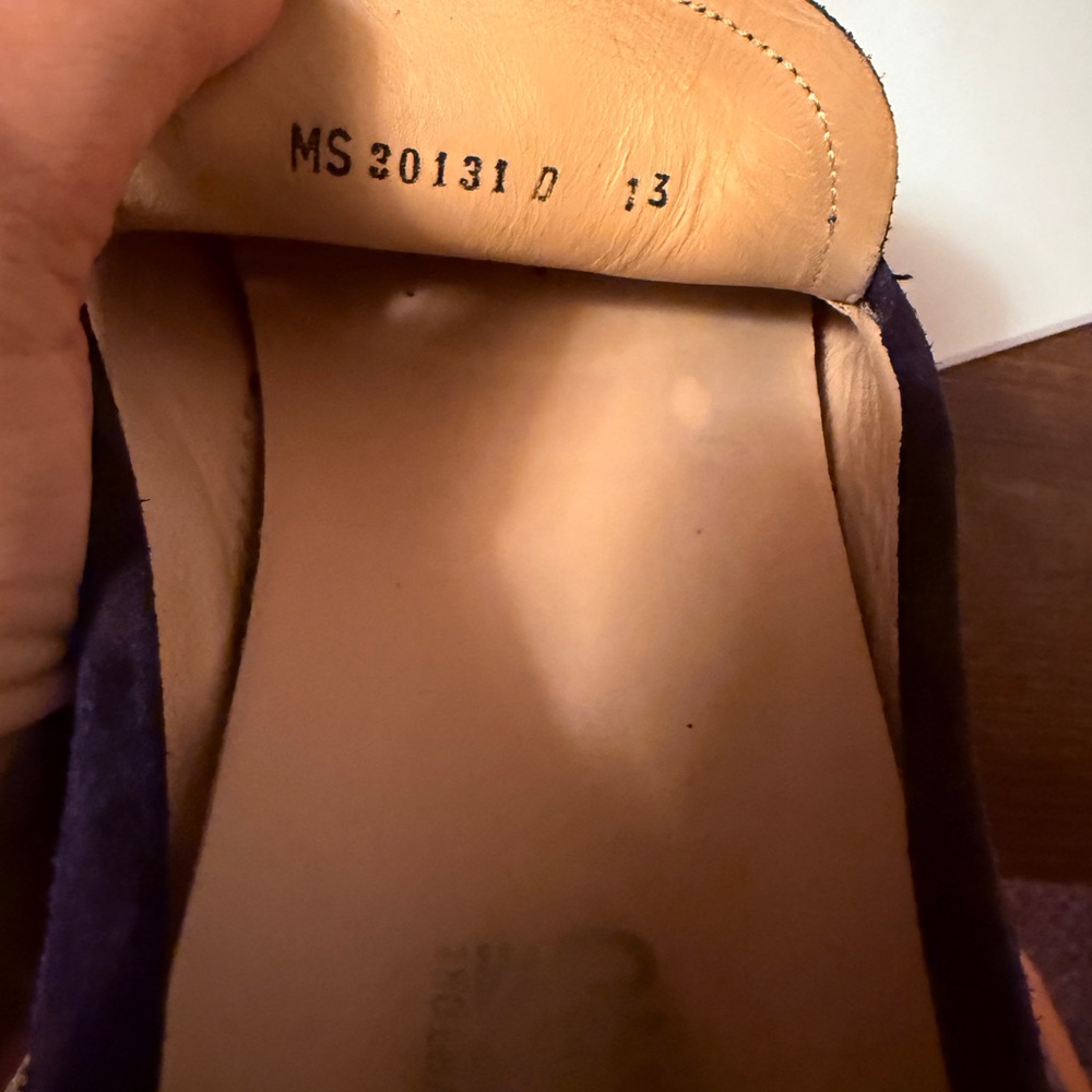 Salvatore Ferragamo Men’s Parigi Navy Blue Suede Driving Loafers Sz 13 - Picture 12 of 13